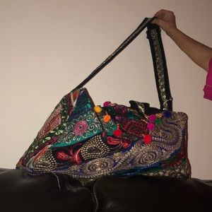 Handmade Indian design duffel bag NEW multicolor